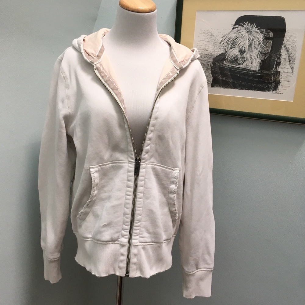 Express Distressed Hoodie with Embossed Lining